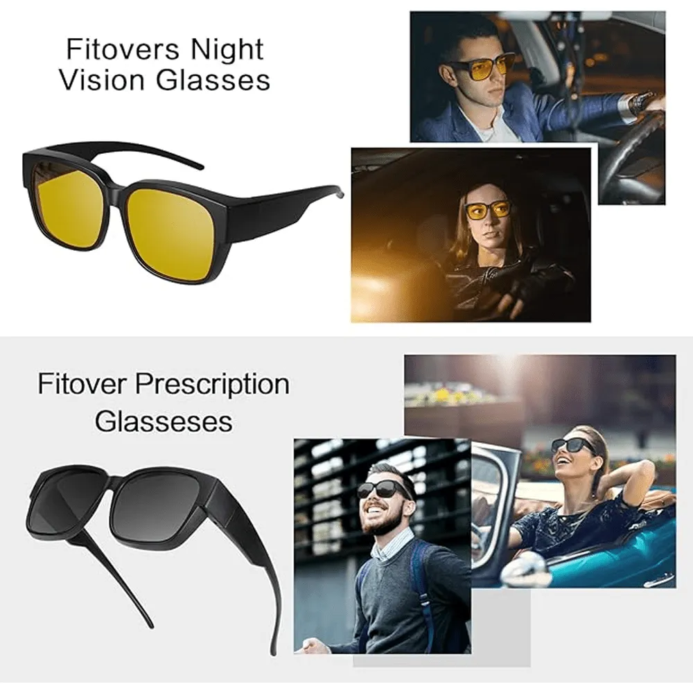 100% POLARIZED UV 400 FITOVERS ANTI-GLARE GLASSES
