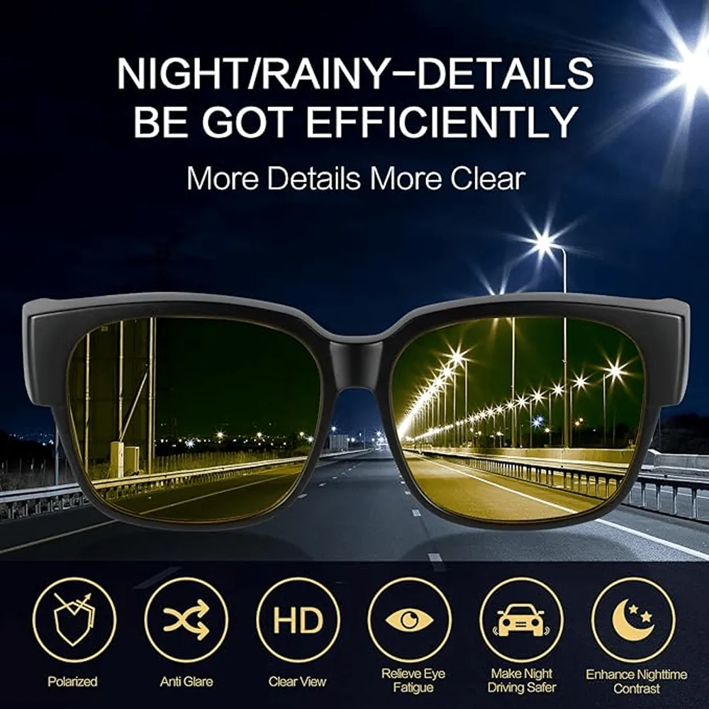 100% POLARIZED UV 400 FITOVERS ANTI-GLARE GLASSES