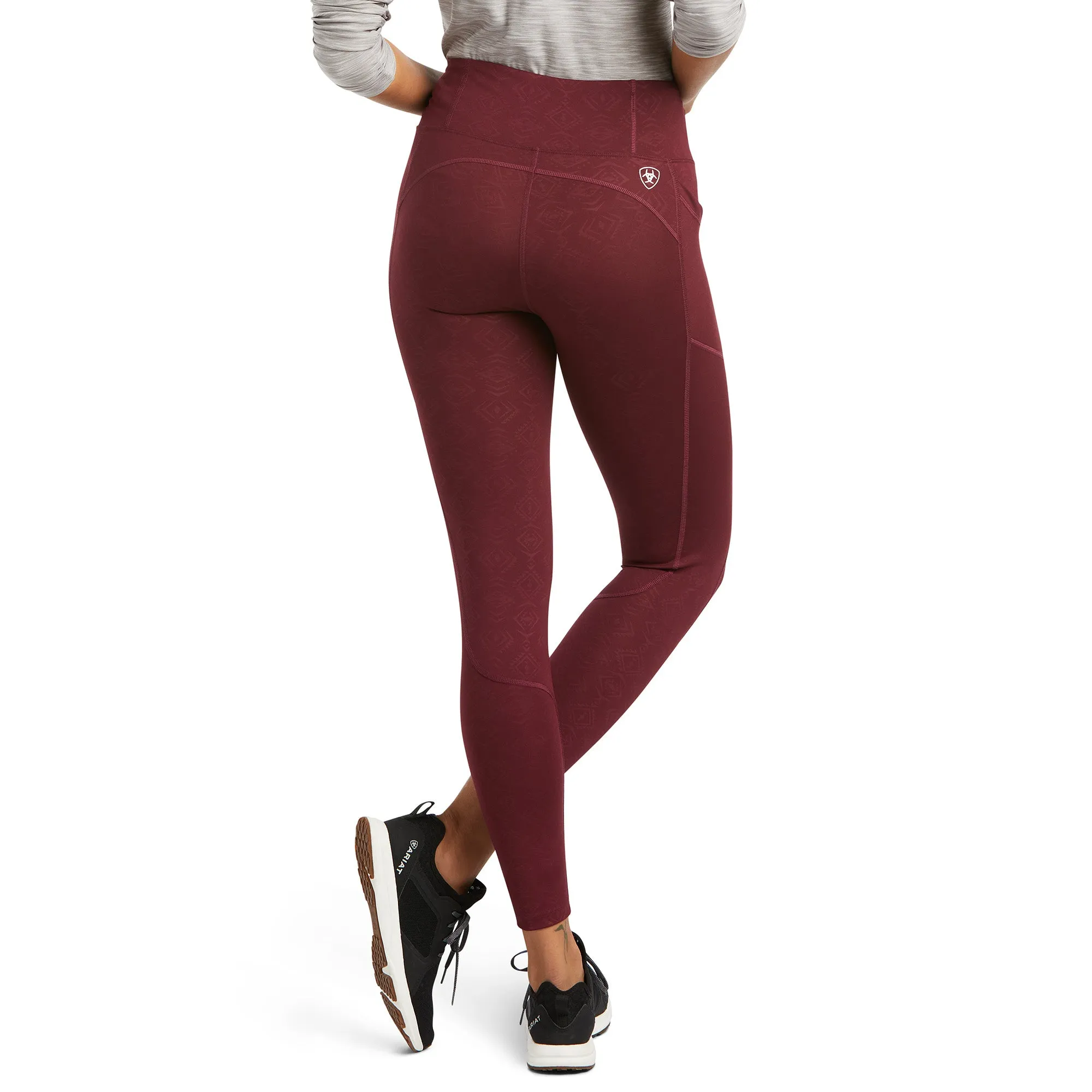 10037440 Ariat Women's TEK Tight Windsor Embossed Wine
