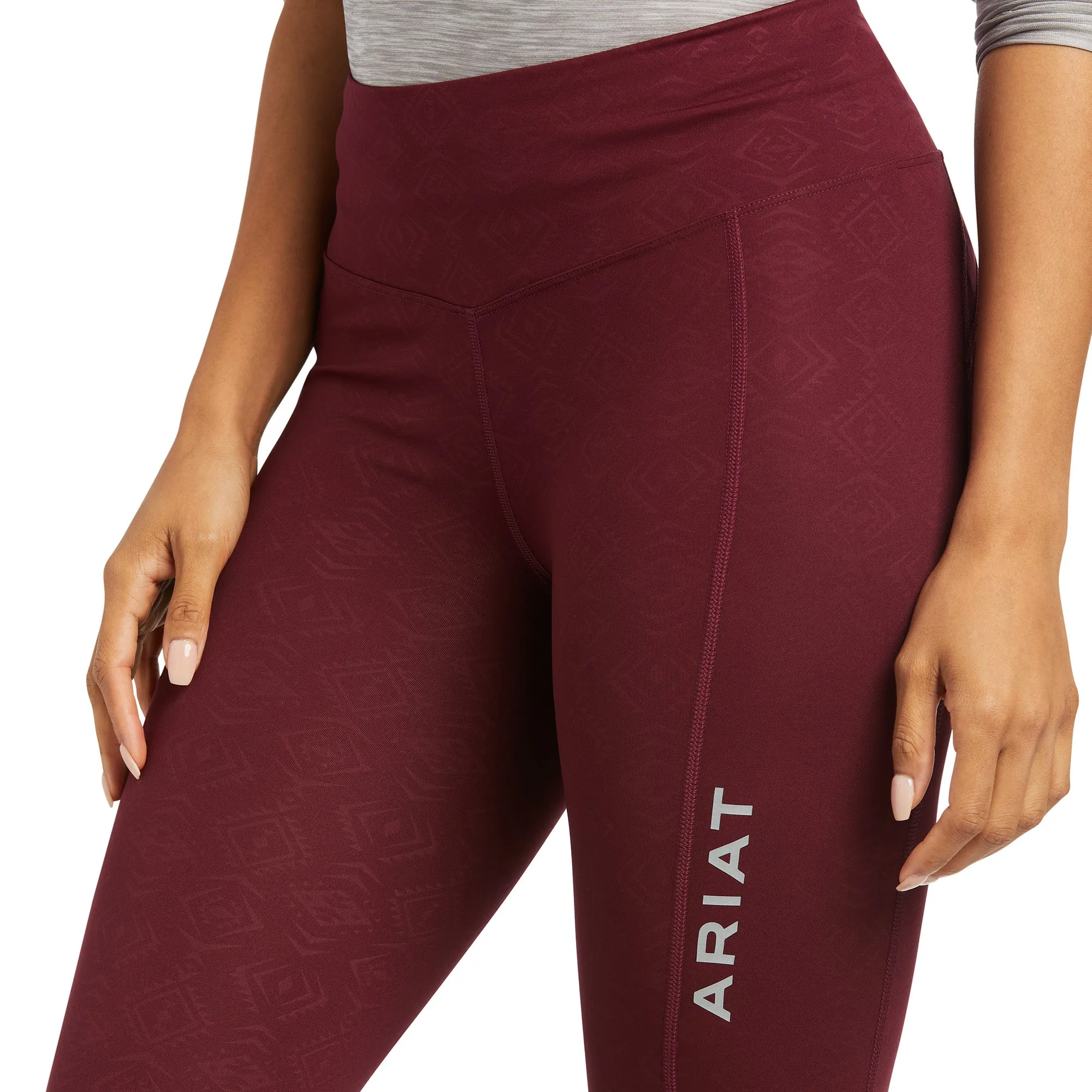 10037440 Ariat Women's TEK Tight Windsor Embossed Wine
