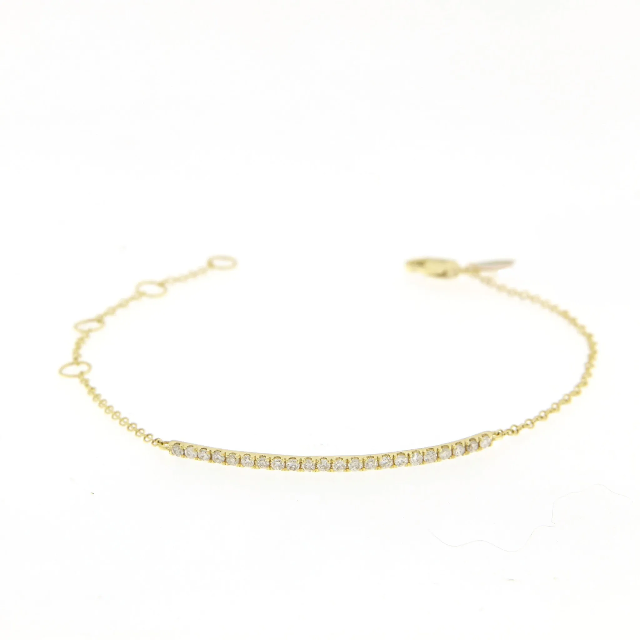 14k Diamond Bar Bracelet