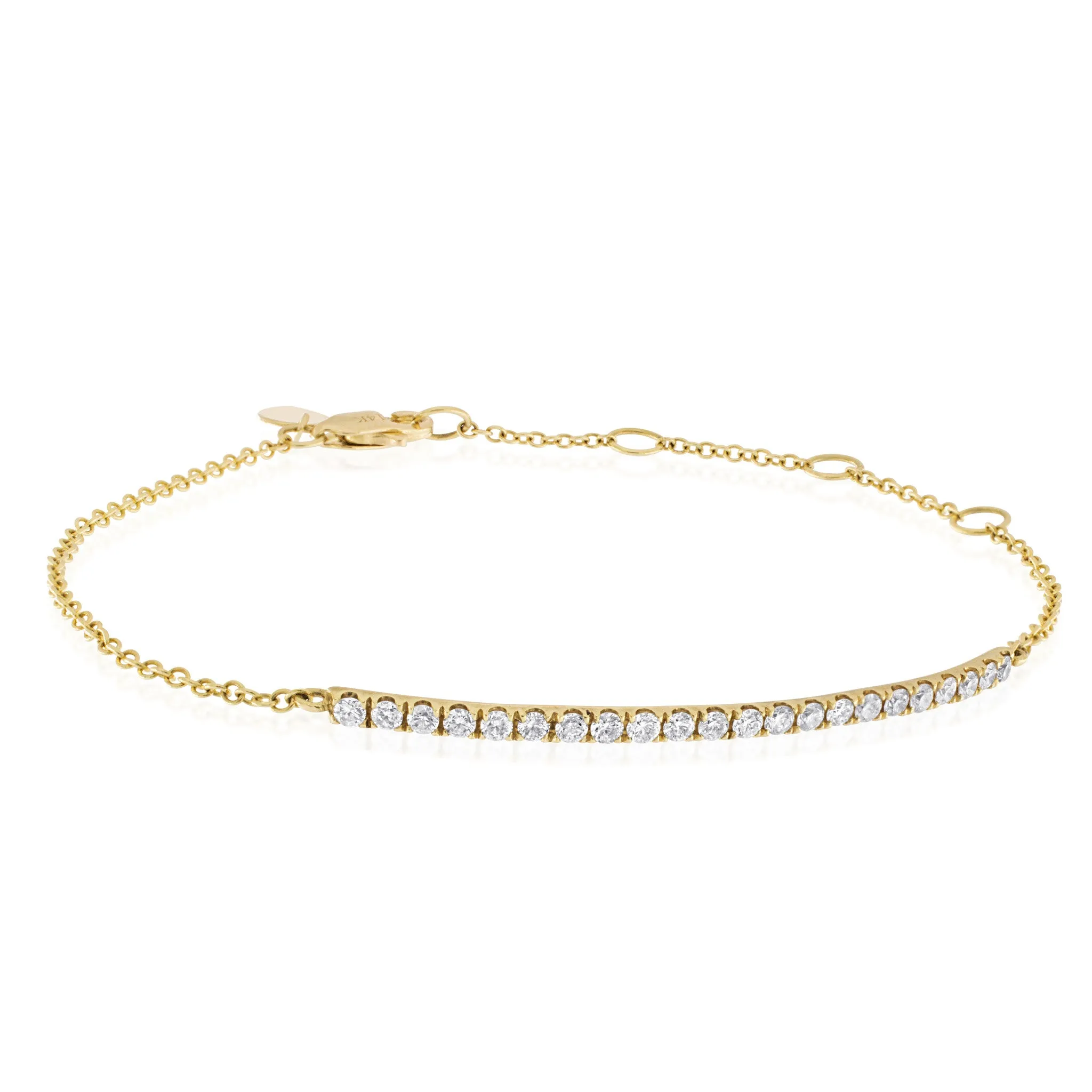 14k Diamond Bar Bracelet