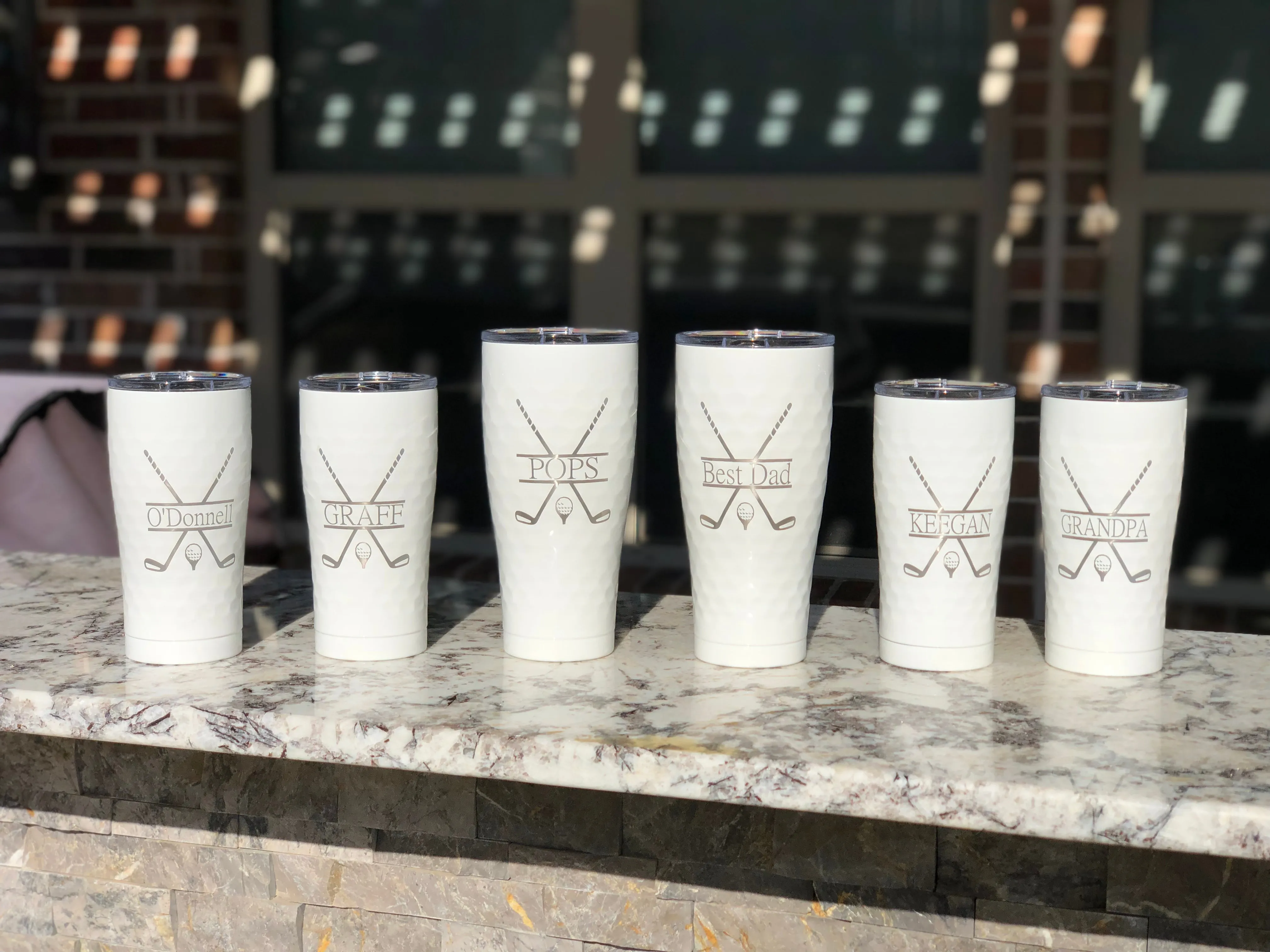 20 oz. and 30 oz. Dimpled Golf Tumbler