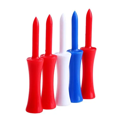 200 Mixed Colour PLASTIC STEP GOLF TEES LARGE (76 mm)