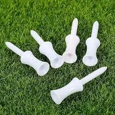 200 White PLASTIC STEP GOLF TEES Medium (54 mm)