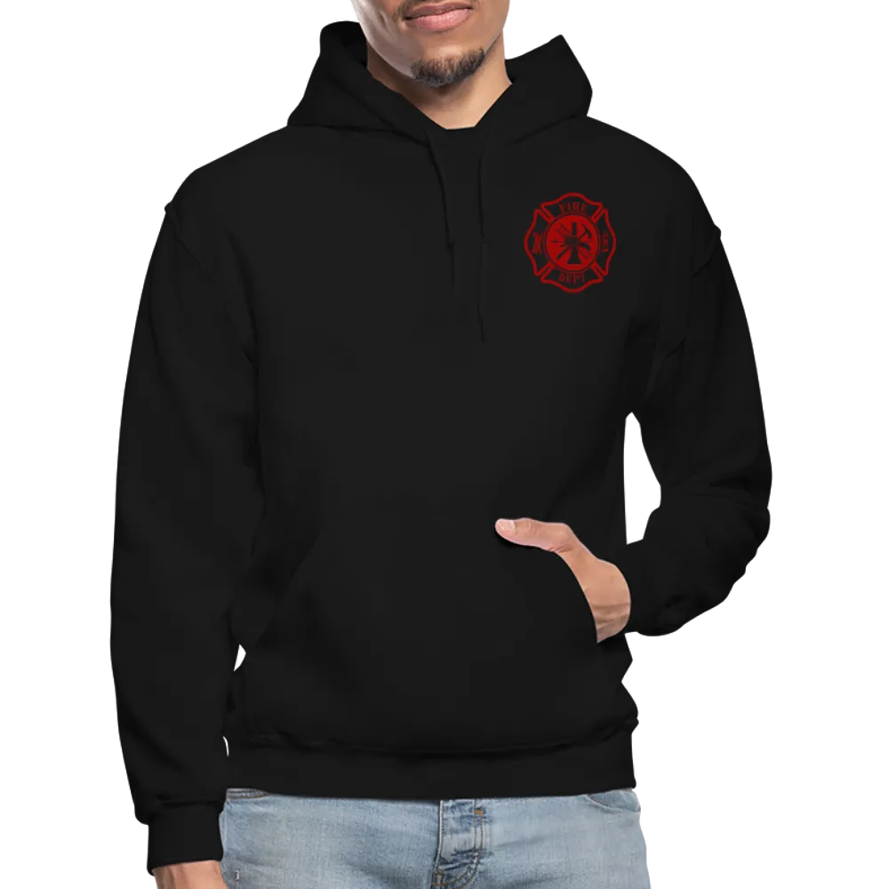 3496980401 Firefighter Flag Gildan Heavy Blend Adult Hoodie