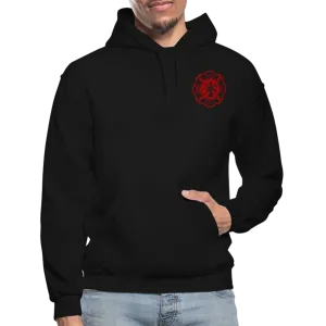 3496980401 Firefighter Flag Gildan Heavy Blend Adult Hoodie