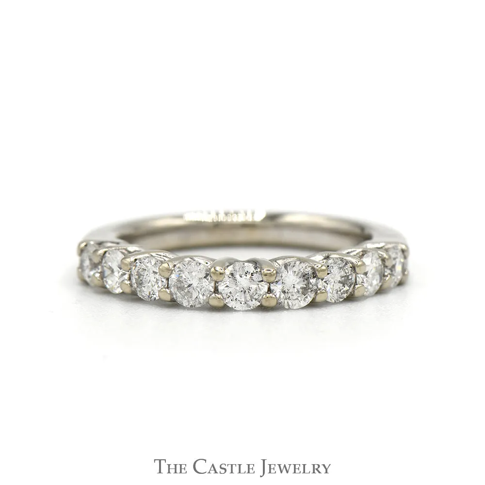 3/4cttw Round Diamond Wedding Band in 14k White Gold