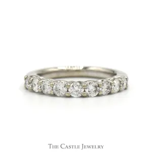 3/4cttw Round Diamond Wedding Band in 14k White Gold