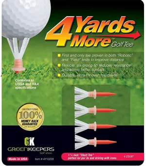 4 Yards More Golf Tees - Various Sizes (4 Tees per pack)