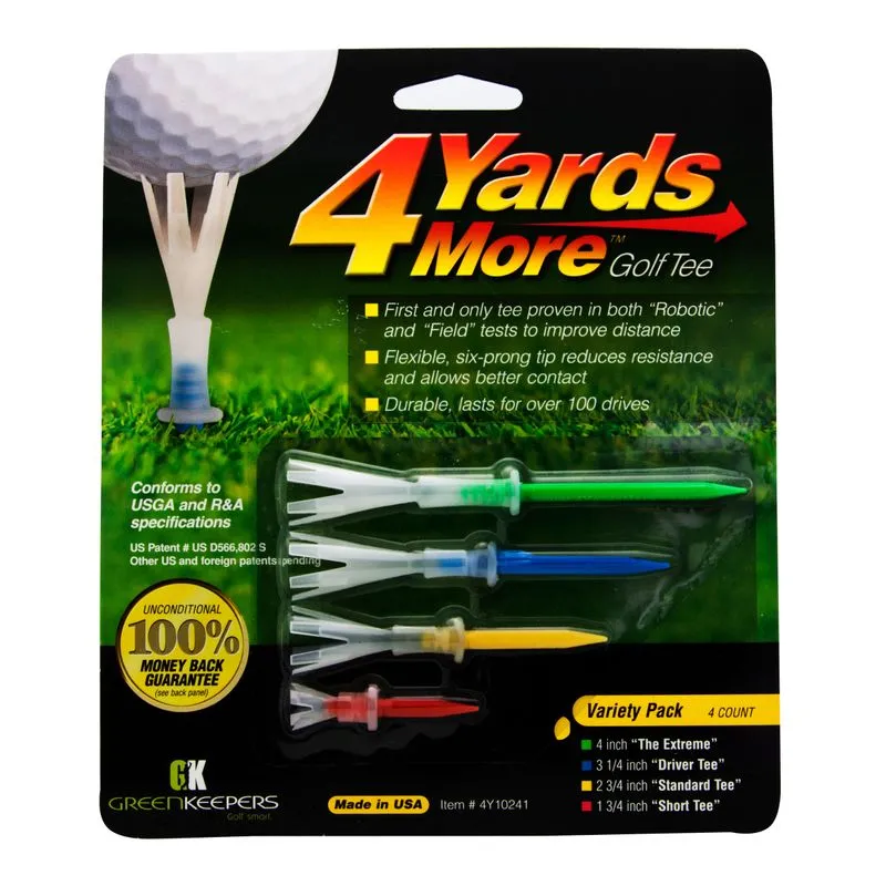 4 Yards More Golf Tees - Various Sizes (4 Tees per pack)