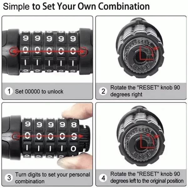 5 Digits Bicycle Lock