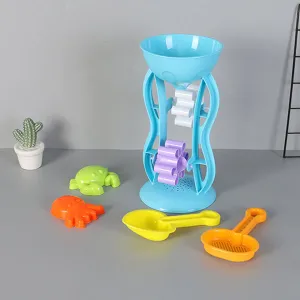 5-in-1 Blue Sand Clock Beach Toy Set For Kids And Deliciated Life And Rich Color With Soft And Comfortable Packaging