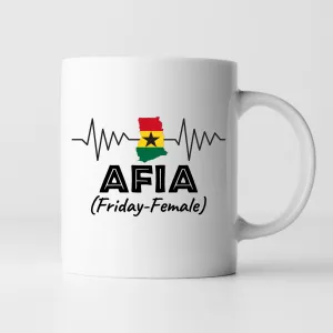 African Mugs -11oz Coffee Mug | Gifts | SEC Apparel | Ghana Name - Afia