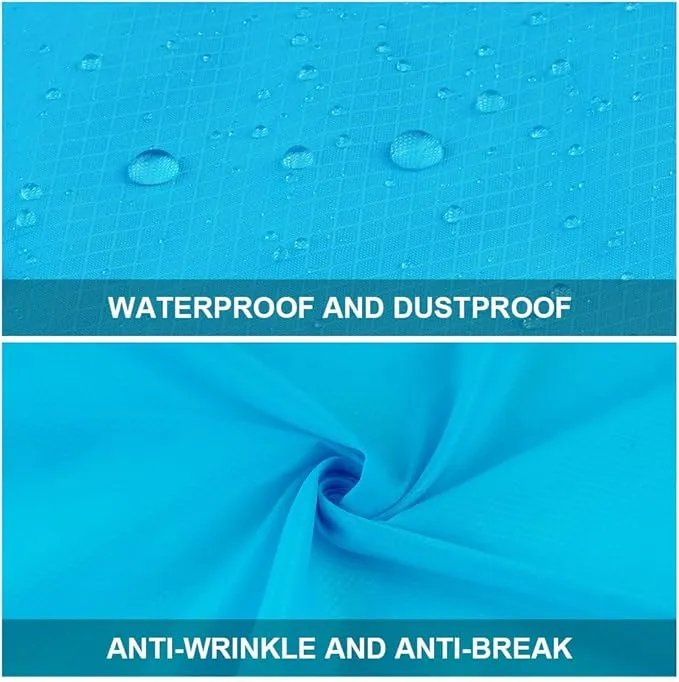 Ainiv Picnic Blanket, Mini Pocket Beach Mat 55.1 x 70.8IN (3-5 People) Foldable, Lightweight Waterproof Sand Free, Foldable Thin Ground Sheet for Outdoor Camping Hiking Travel - with Hand Strap