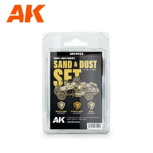 AK Interactive Enamel Liquid Pigment Sand & Dust set 35ml  (3 ref)