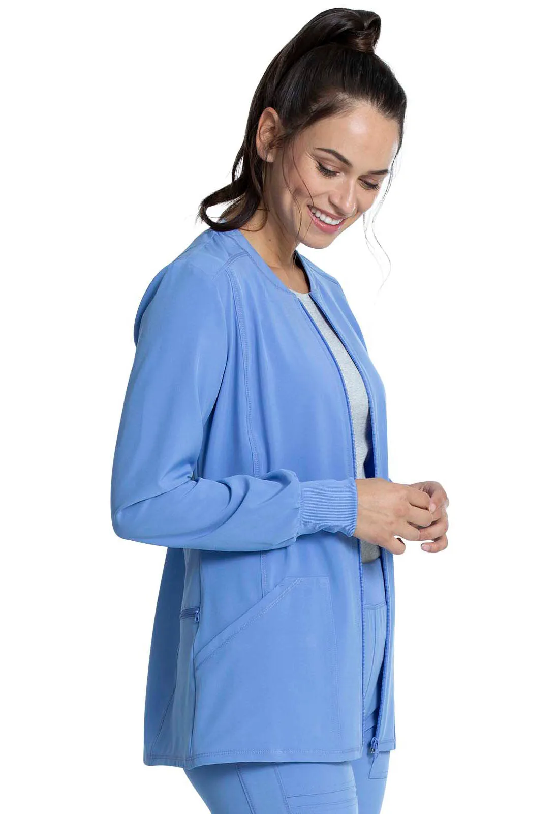 Allura CKA384 Zip Front Jacket Ciel