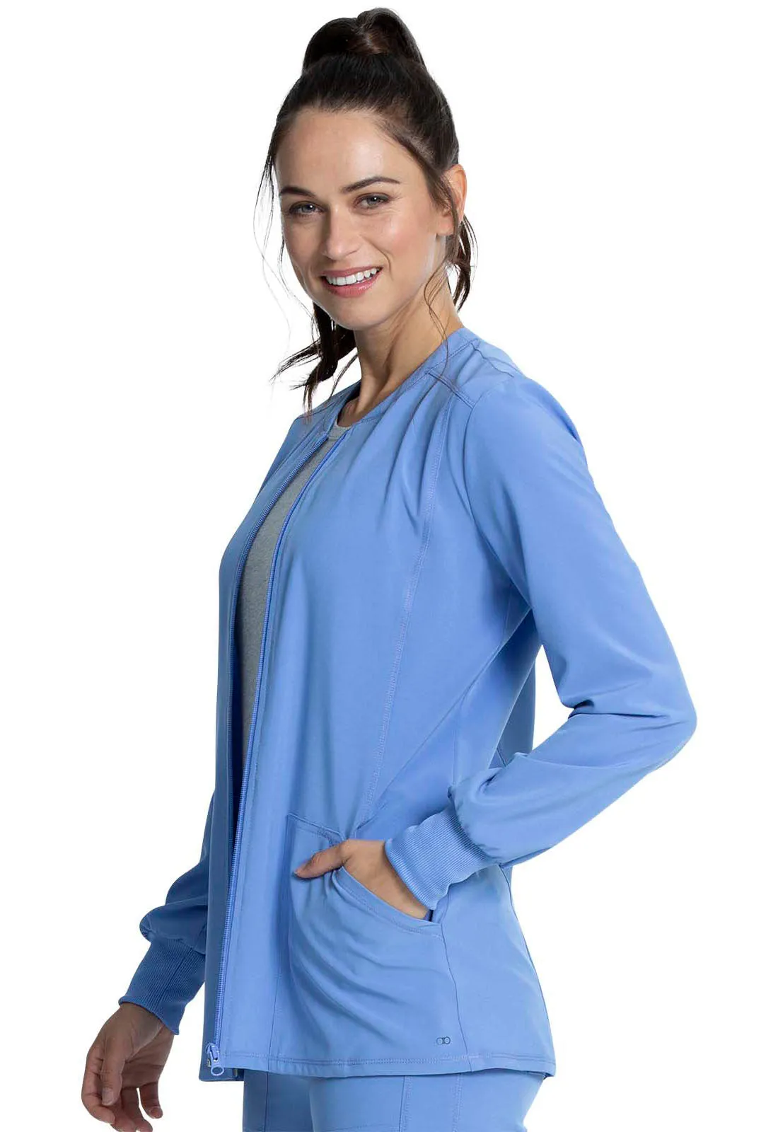 Allura CKA384 Zip Front Jacket Ciel