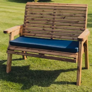 Amesbury Navy Waterproof 1 x Seat   Double Seat Cushions by Churnet Valley - N1C-1 N2C-1