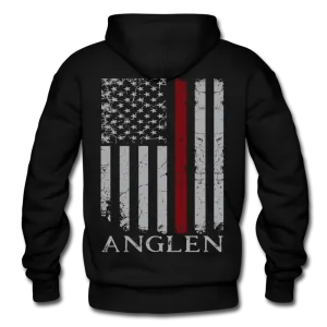 Anglen Firefighter Flag Gildan Heavy Blend Adult Hoodie