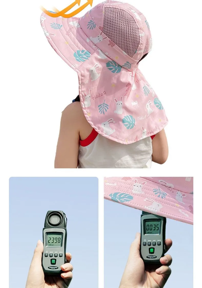 ANTI-UV KINDER SONNENHUT MIT PFEIFE – SOMMER BUCKET HUT FÜR JUNGEN UND MÄDCHEN