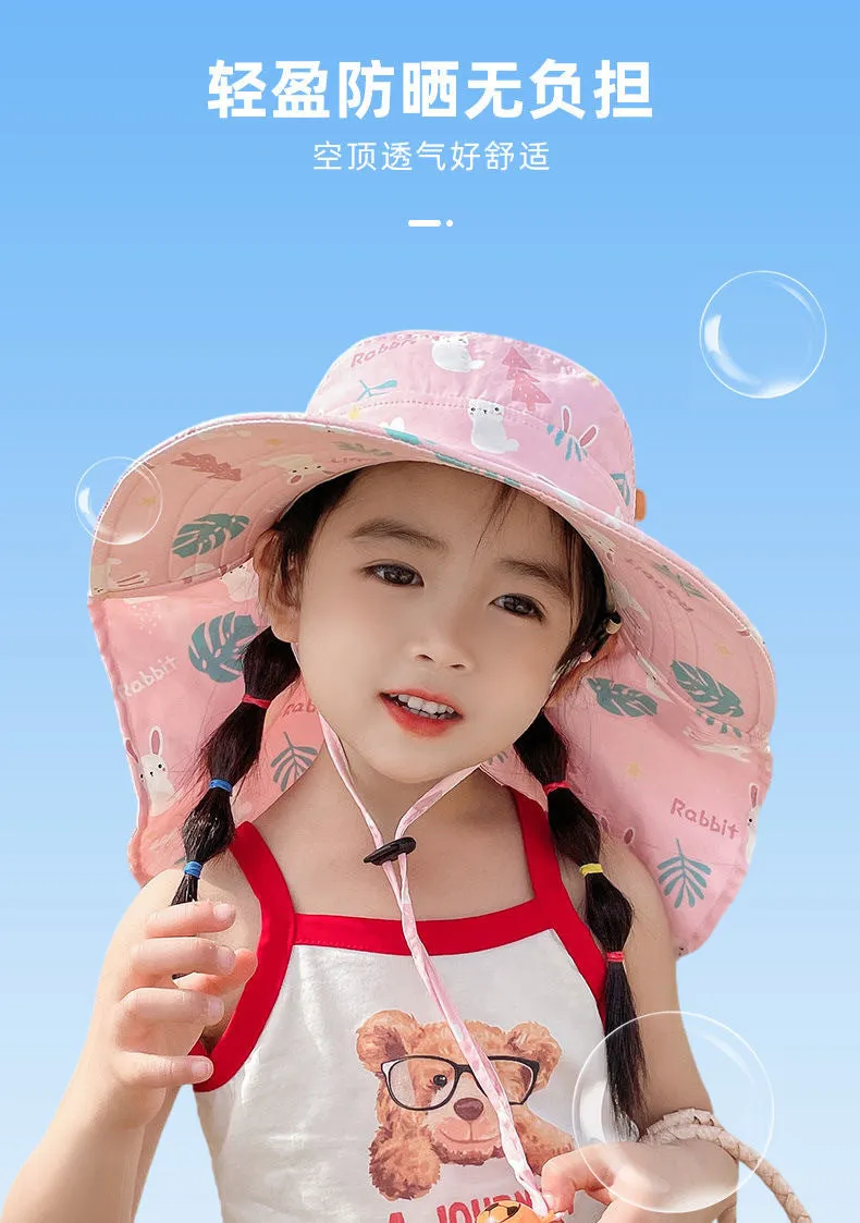 ANTI-UV KINDER SONNENHUT MIT PFEIFE – SOMMER BUCKET HUT FÜR JUNGEN UND MÄDCHEN