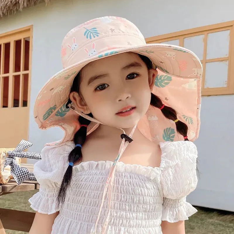 ANTI-UV KINDER SONNENHUT MIT PFEIFE – SOMMER BUCKET HUT FÜR JUNGEN UND MÄDCHEN