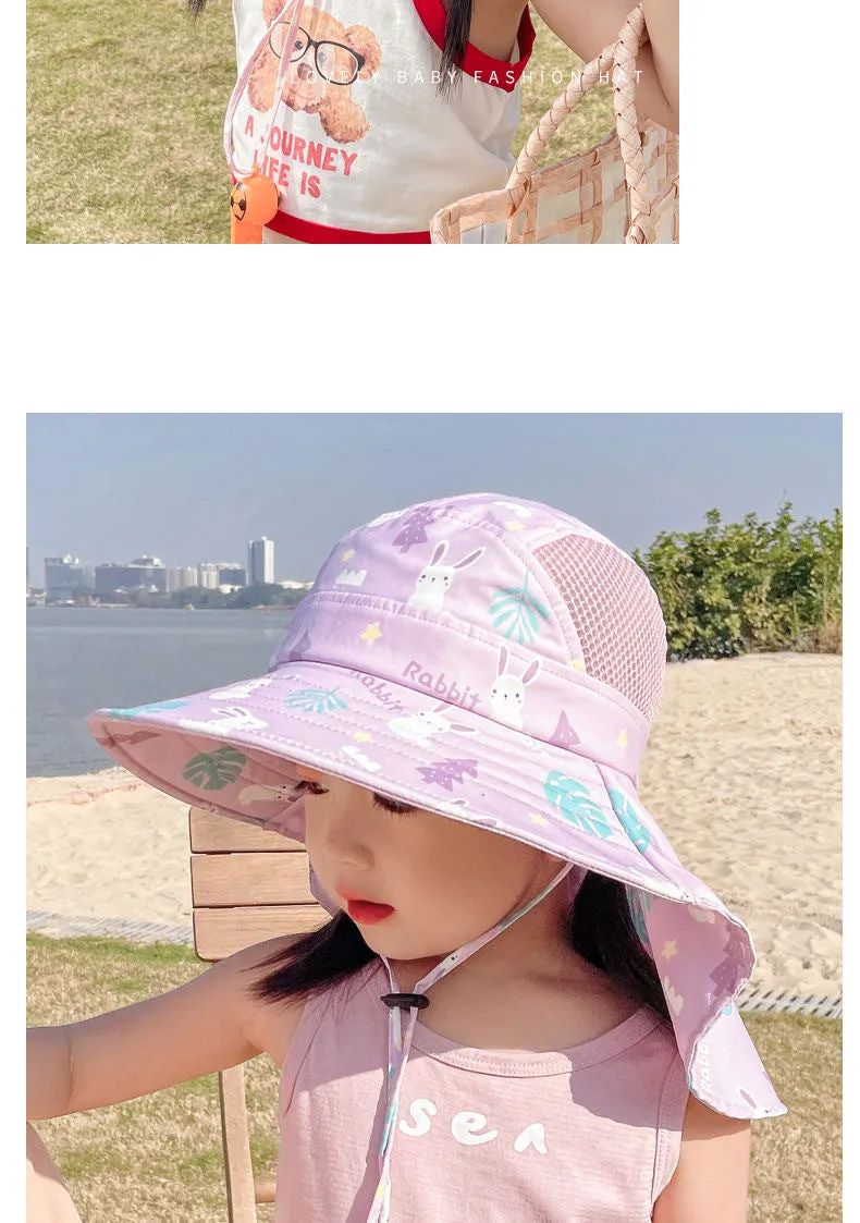 ANTI-UV KINDER SONNENHUT MIT PFEIFE – SOMMER BUCKET HUT FÜR JUNGEN UND MÄDCHEN