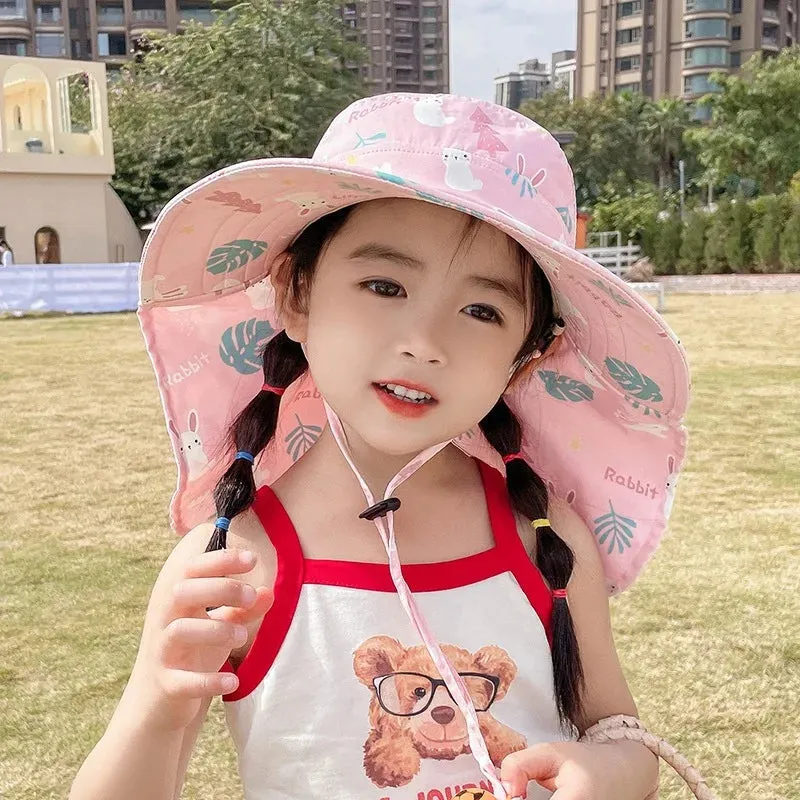 ANTI-UV KINDER SONNENHUT MIT PFEIFE – SOMMER BUCKET HUT FÜR JUNGEN UND MÄDCHEN