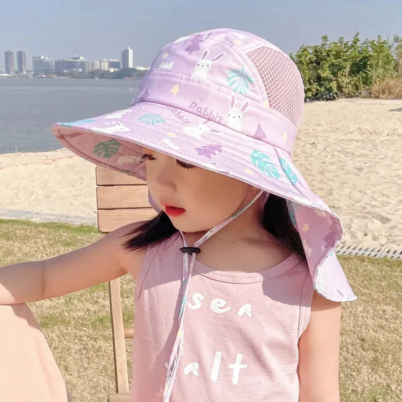 ANTI-UV KINDER SONNENHUT MIT PFEIFE – SOMMER BUCKET HUT FÜR JUNGEN UND MÄDCHEN