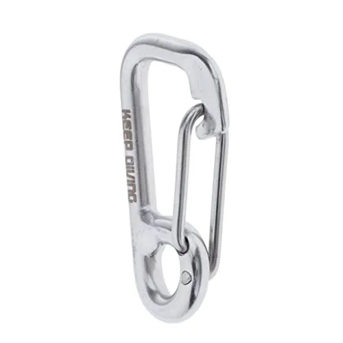 ATORSE Stainless Steel Snap Spring Buckle Hook BCD Finger Spool Dive Safety Clip