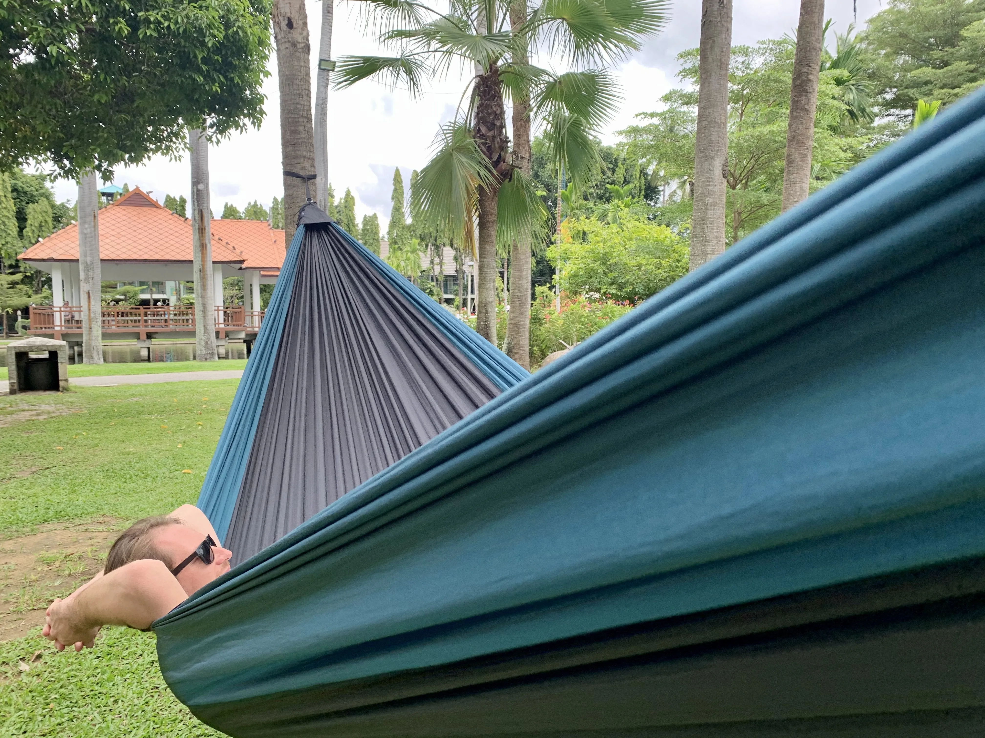 BaseCamp Hammock™ - Black & Green by Flying Squirrel Outfitters
