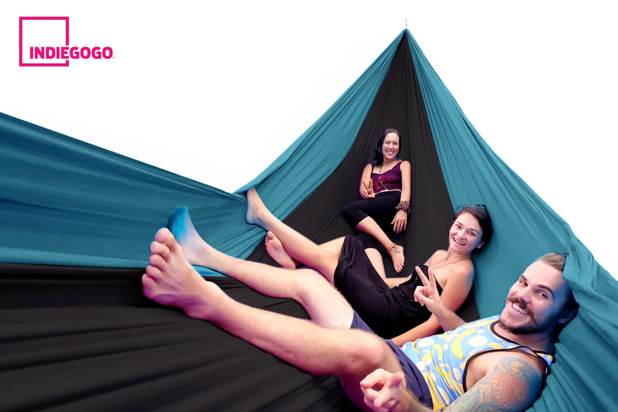 BaseCamp Hammock™ - Black & Green by Flying Squirrel Outfitters