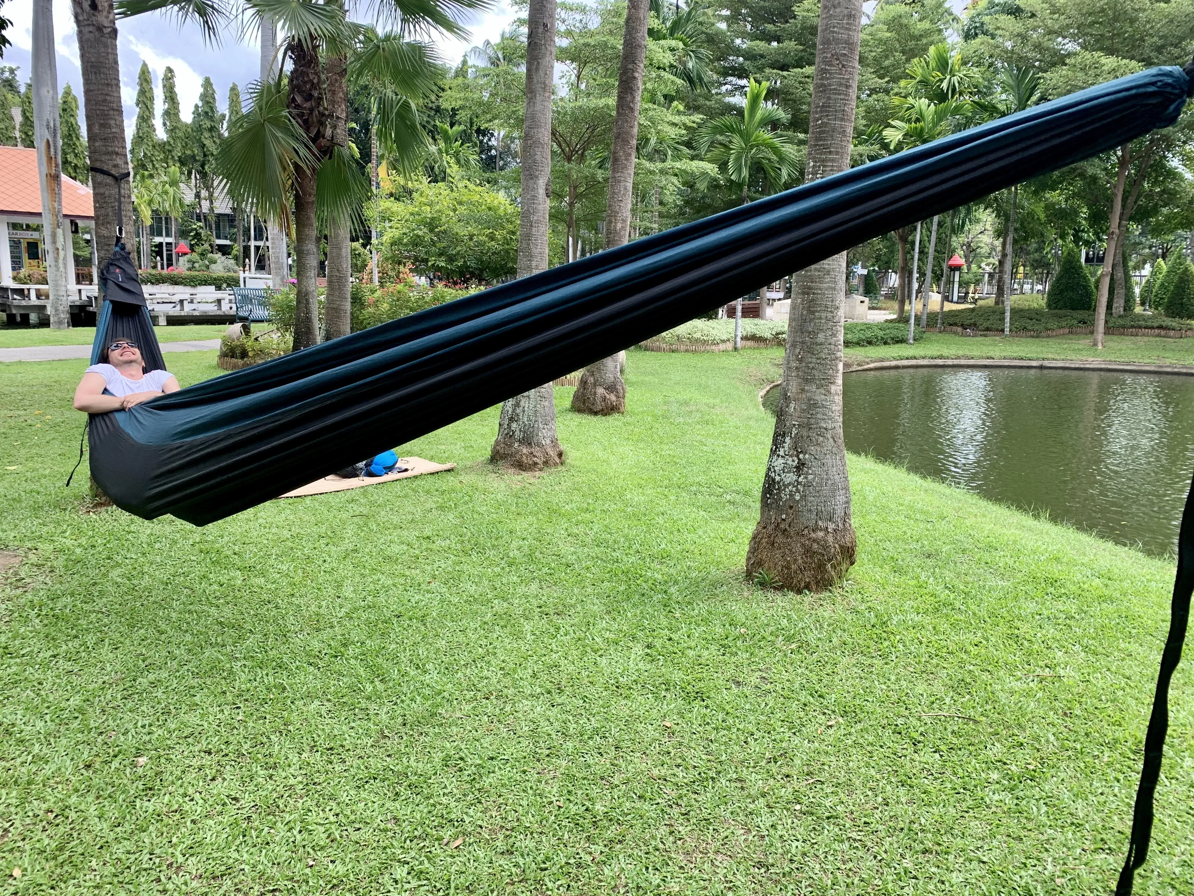 BaseCamp Hammock™ - Black & Green by Flying Squirrel Outfitters