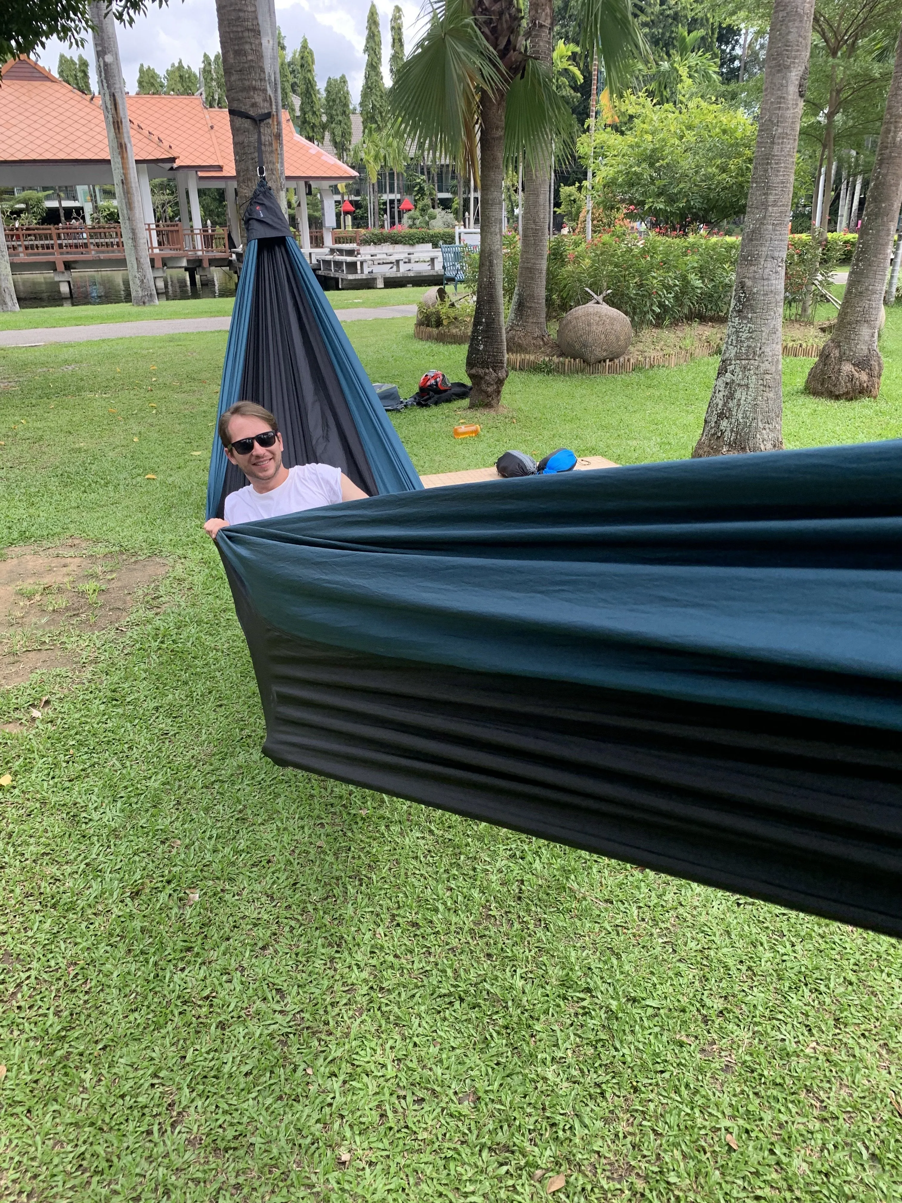 BaseCamp Hammock™ - Black & Green by Flying Squirrel Outfitters