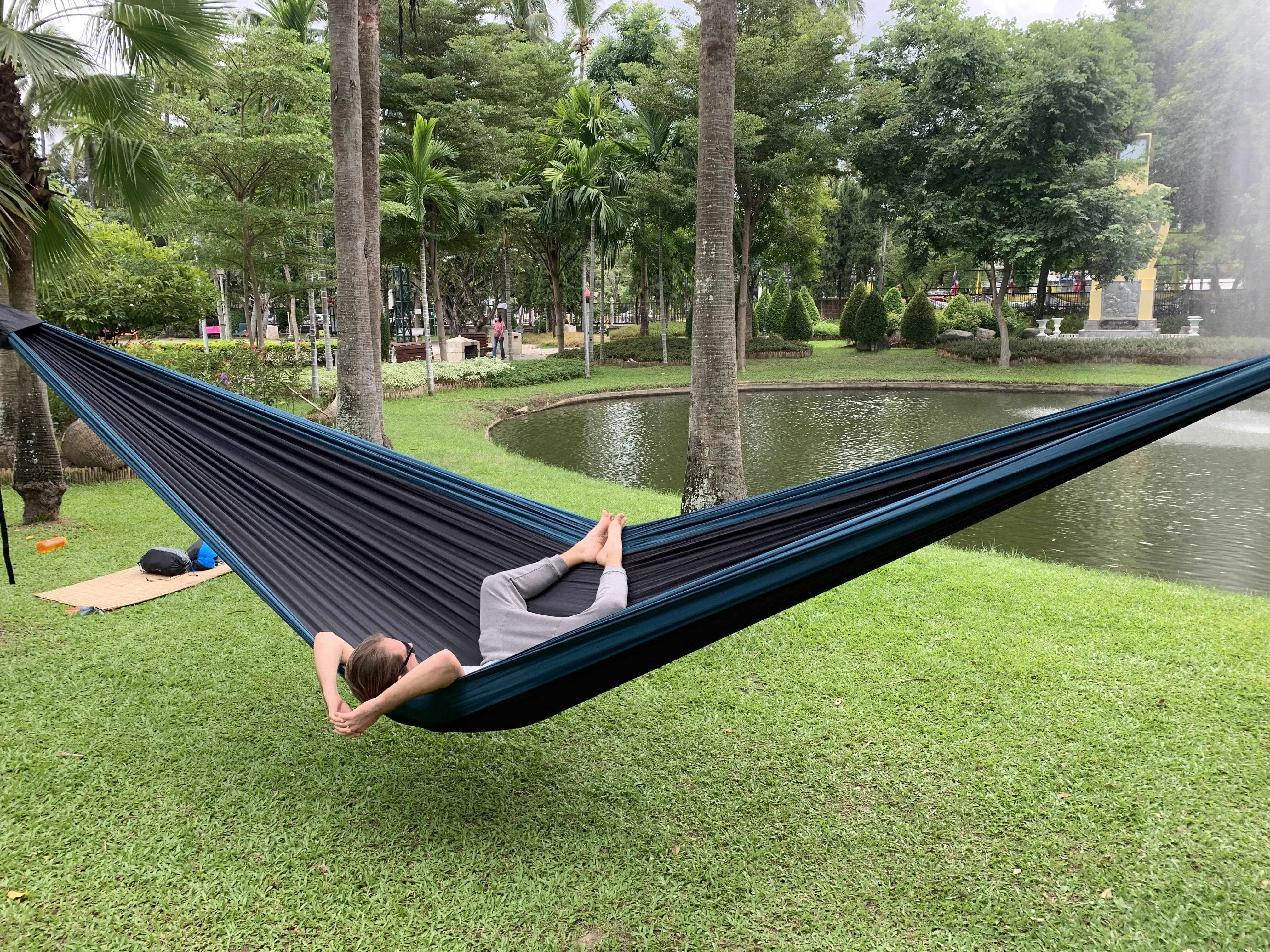 BaseCamp Hammock™ - Black & Green by Flying Squirrel Outfitters