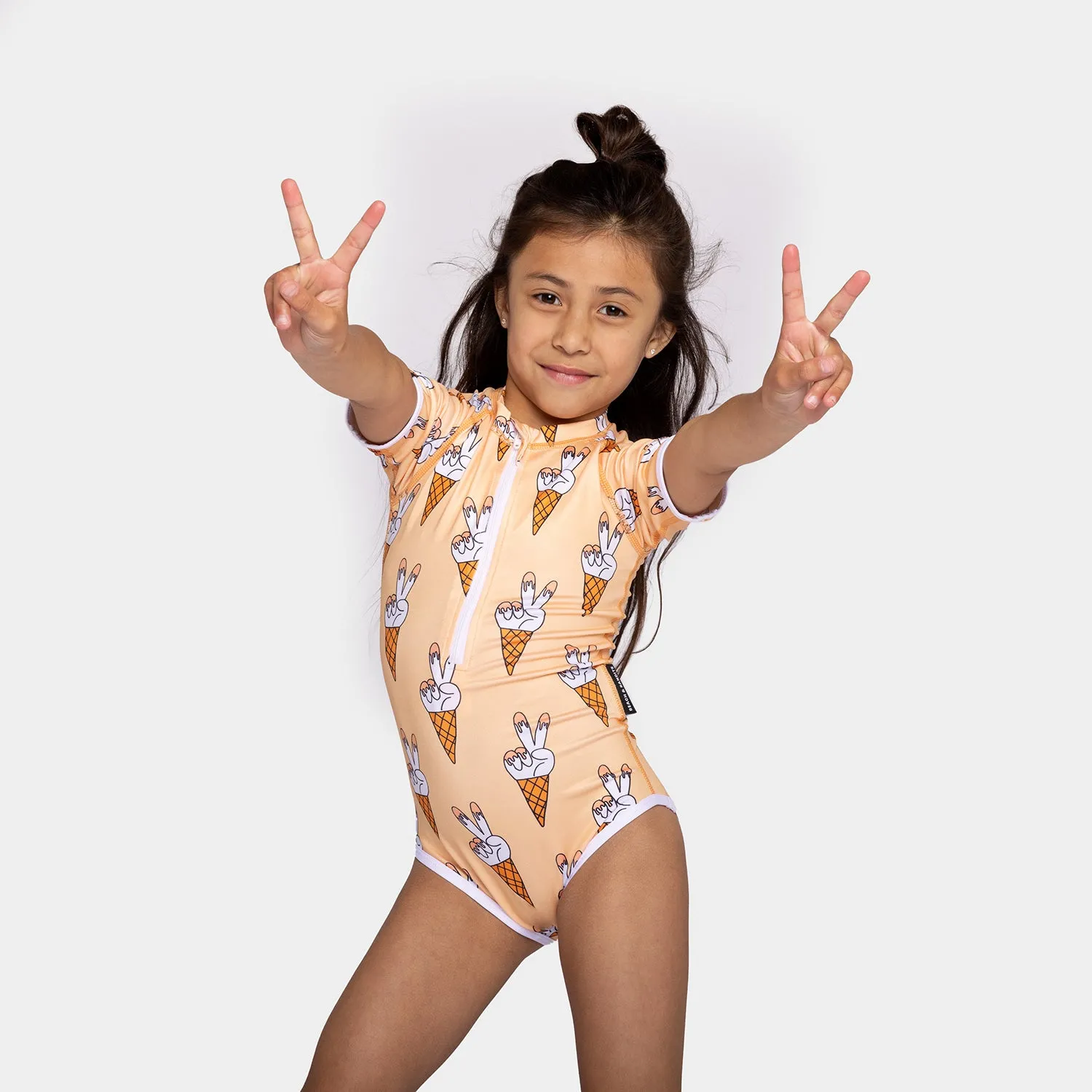 beach & bandits Peace Cream upf50  swimsuit