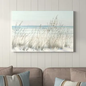 Beach Grass II Beachcrest Home™ Size: 24" H x 36" W x 1.25" D Format: Wrapped Canvas, Mat Included: No