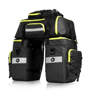 Bike Pannier Bag 3 In 1 Big Capacity With Rain Cover Rear Rack Seat Trunk Bags For Mtb Road Folding Bicycles E-Bike