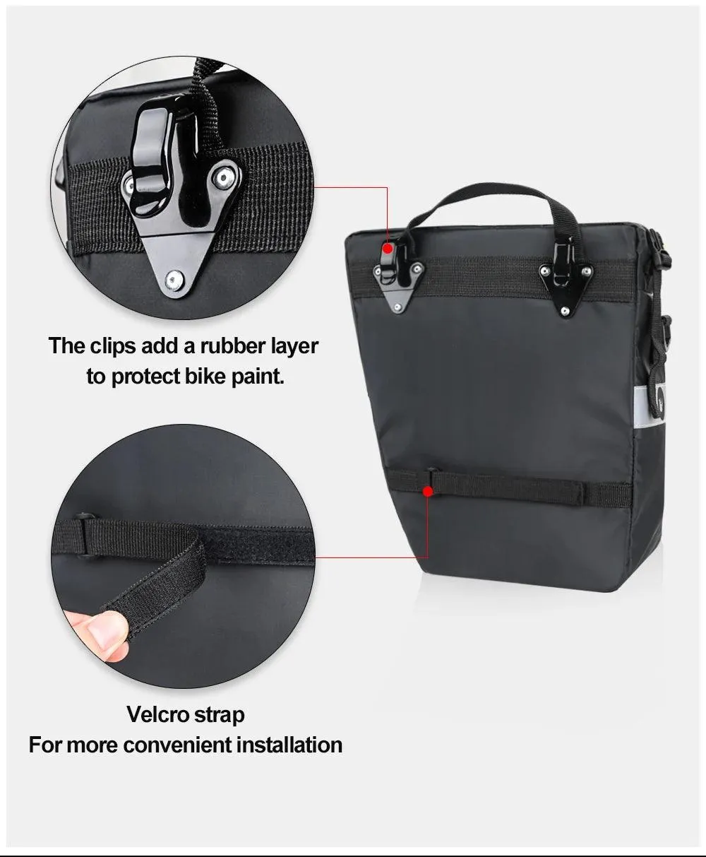 Bike Pannier Bag 3 In 1 Big Capacity With Rain Cover Rear Rack Seat Trunk Bags For Mtb Road Folding Bicycles E-Bike