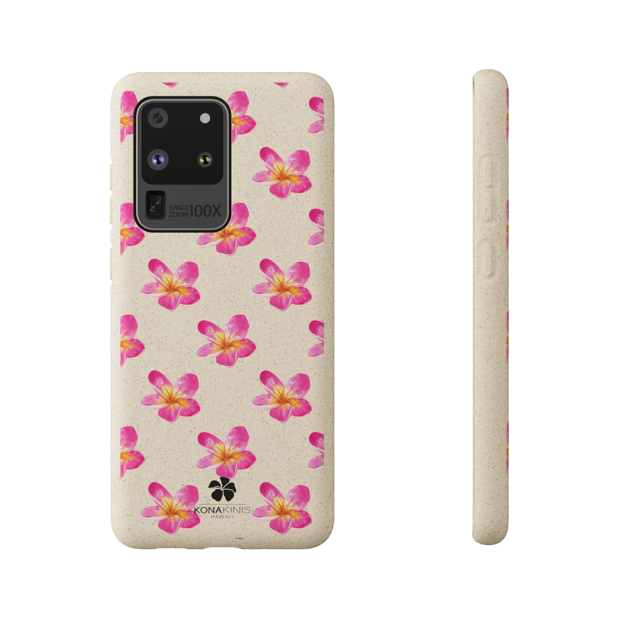 Biodegradable Cell Phone Case - Pink Plumeria