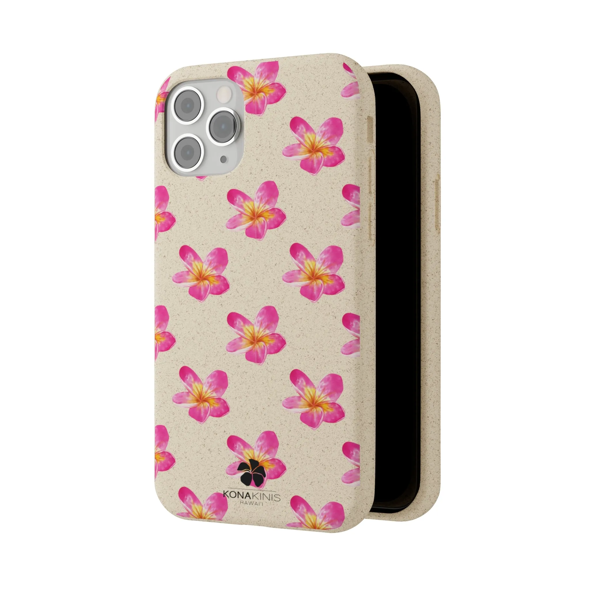 Biodegradable Cell Phone Case - Pink Plumeria
