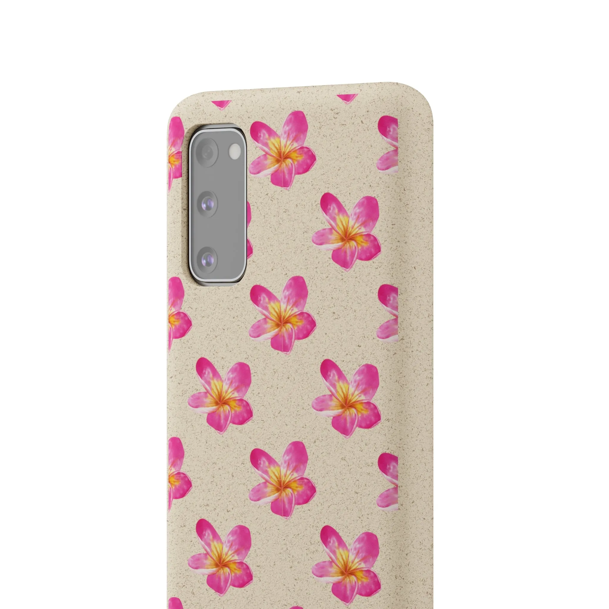 Biodegradable Cell Phone Case - Pink Plumeria