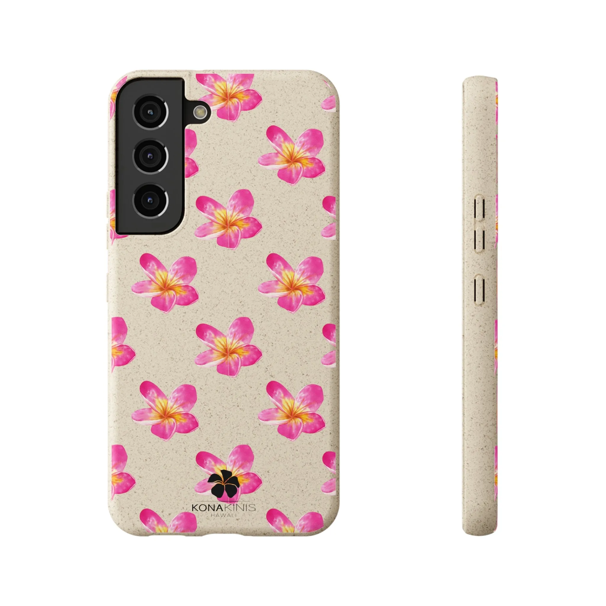 Biodegradable Cell Phone Case - Pink Plumeria