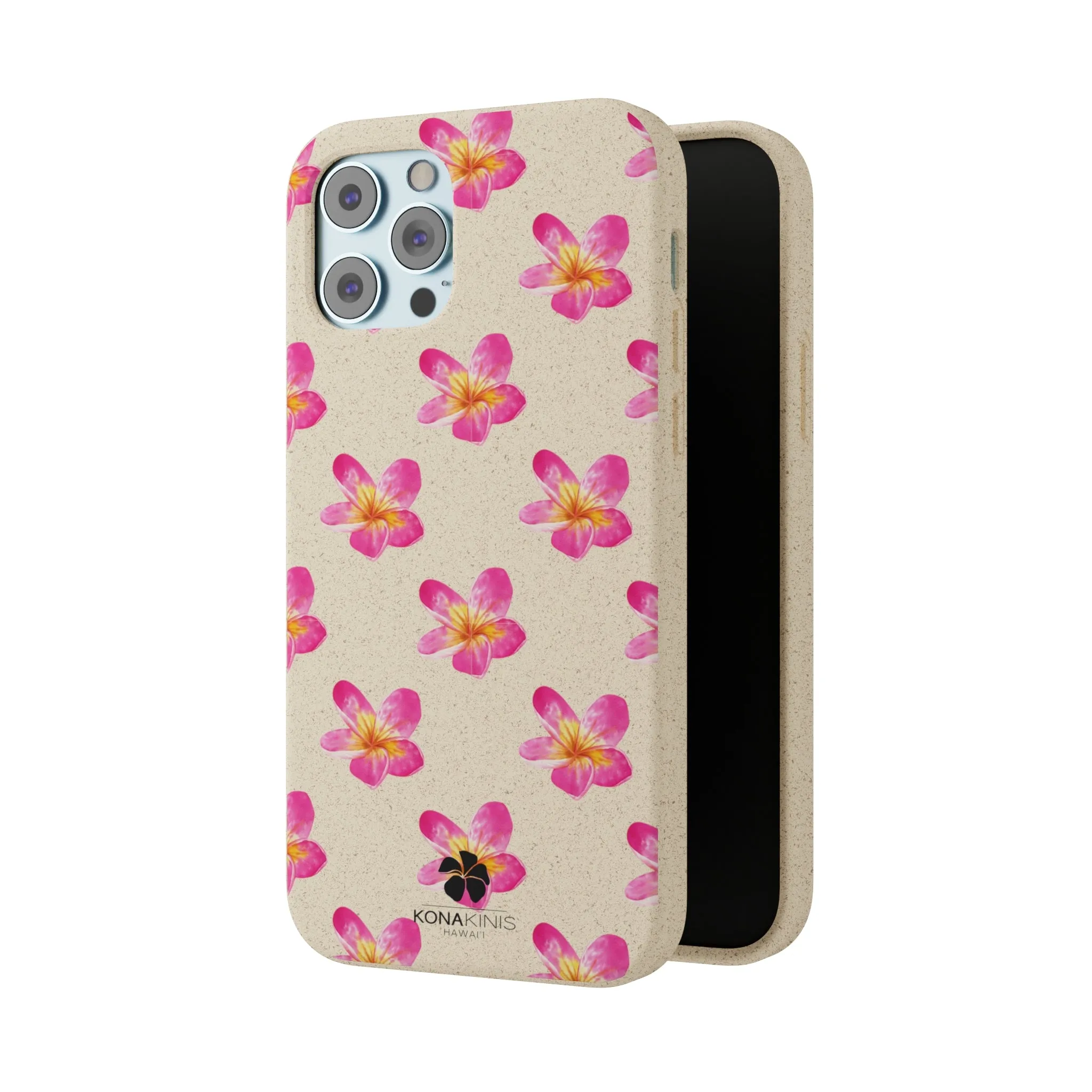 Biodegradable Cell Phone Case - Pink Plumeria
