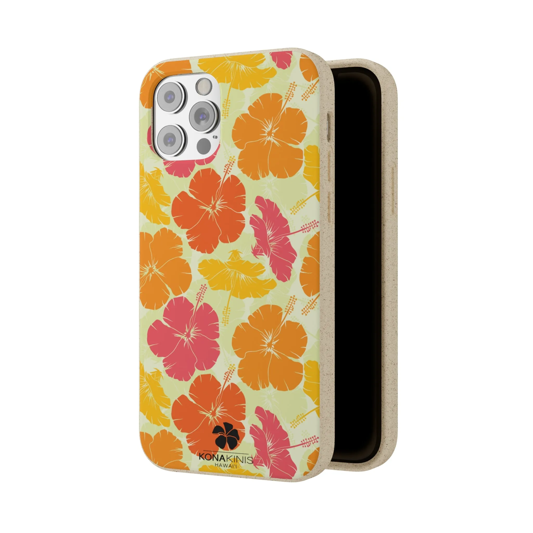 Biodegradable Cell Phone Case - Vintage Hibiscus