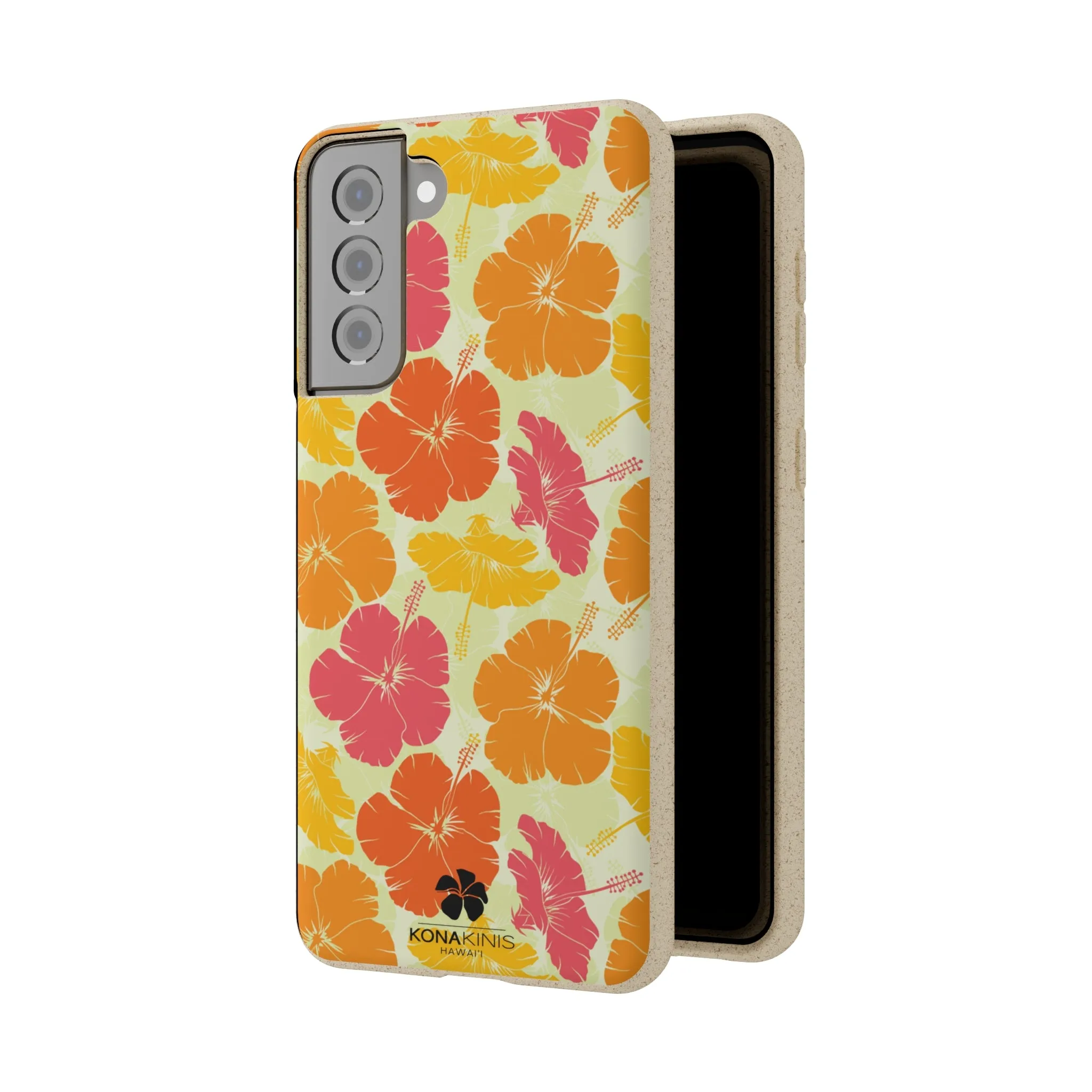 Biodegradable Cell Phone Case - Vintage Hibiscus