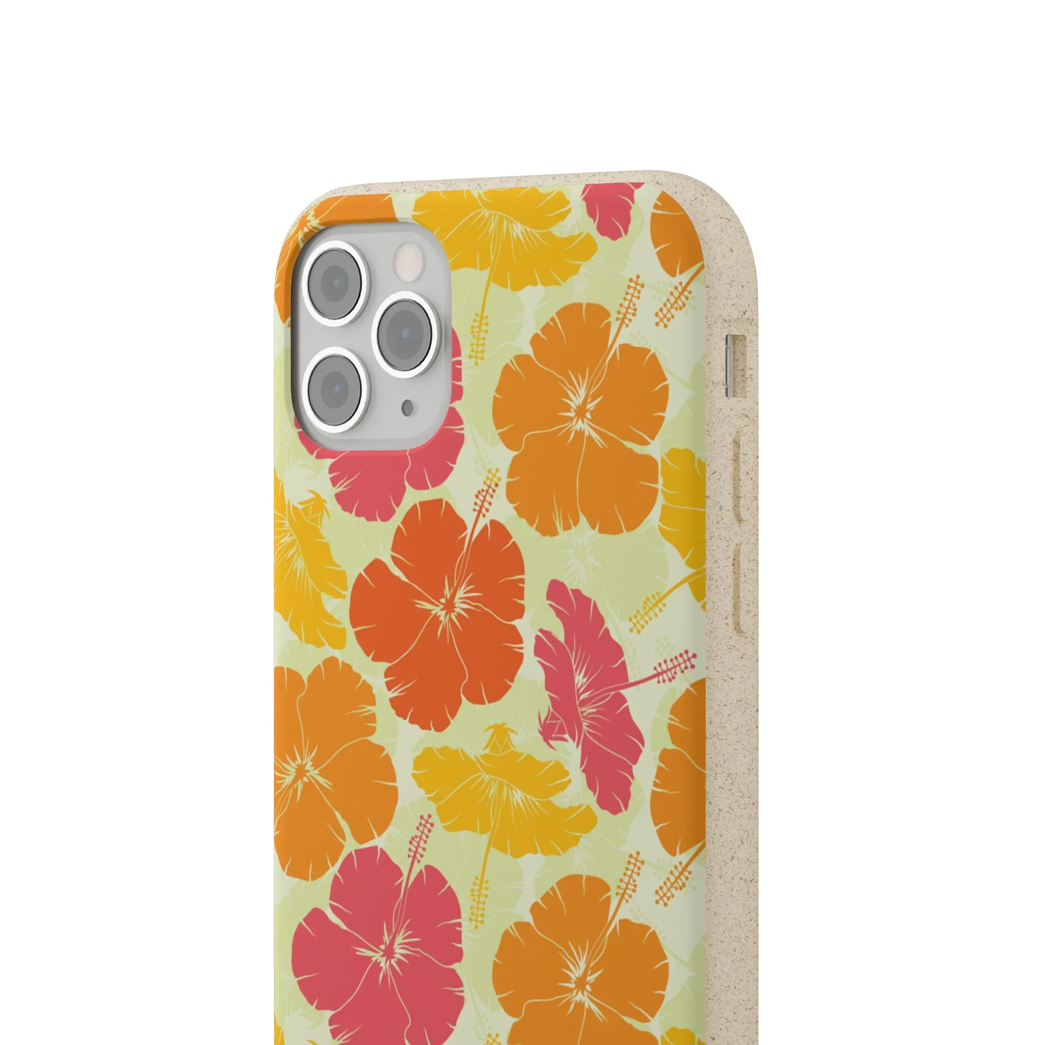 Biodegradable Cell Phone Case - Vintage Hibiscus