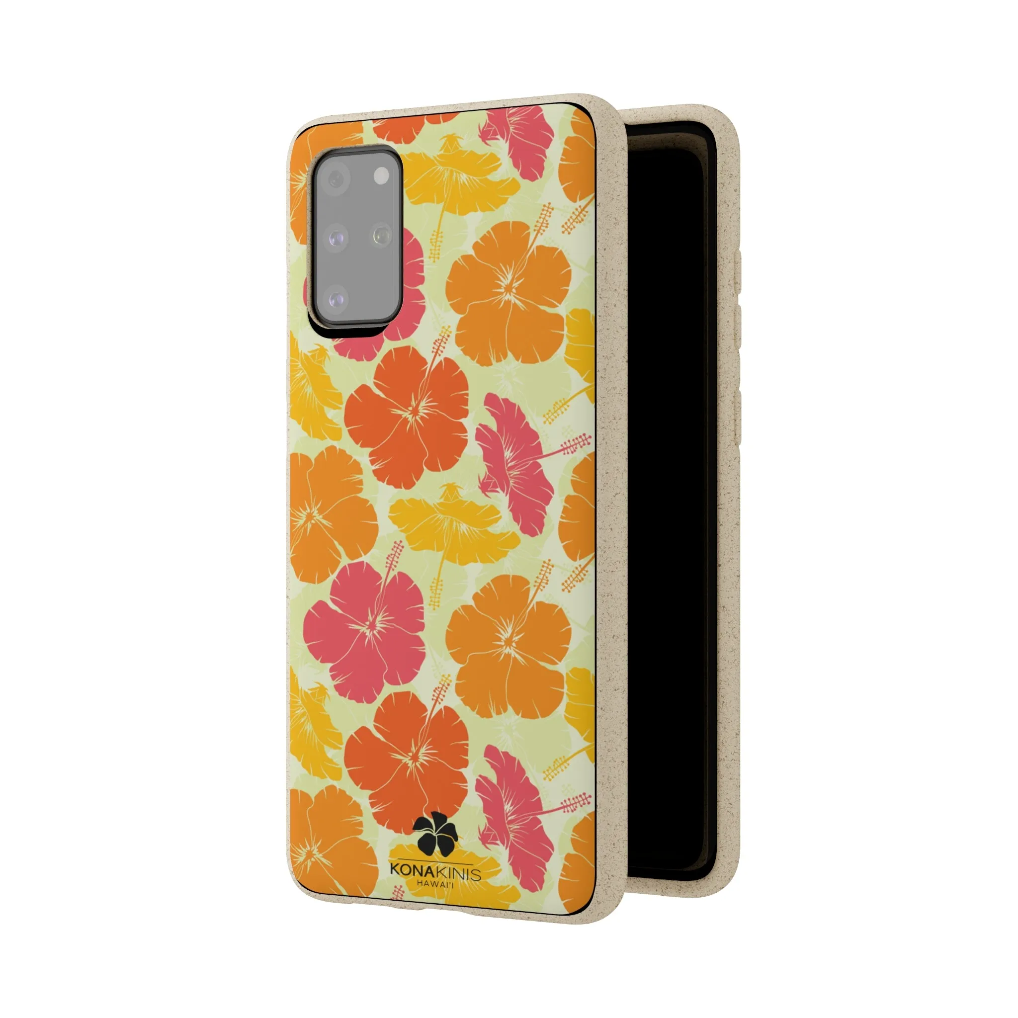 Biodegradable Cell Phone Case - Vintage Hibiscus