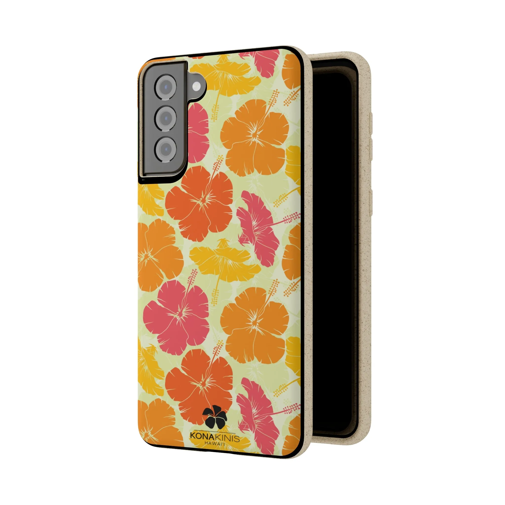Biodegradable Cell Phone Case - Vintage Hibiscus